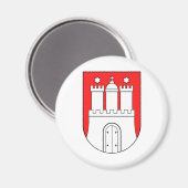 Offizielle Wappen Hamburg Symbol Magnet (Vorderseite/Rückseite)