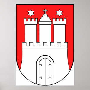 Offizielle Wappen Hamburg Symbol Poster