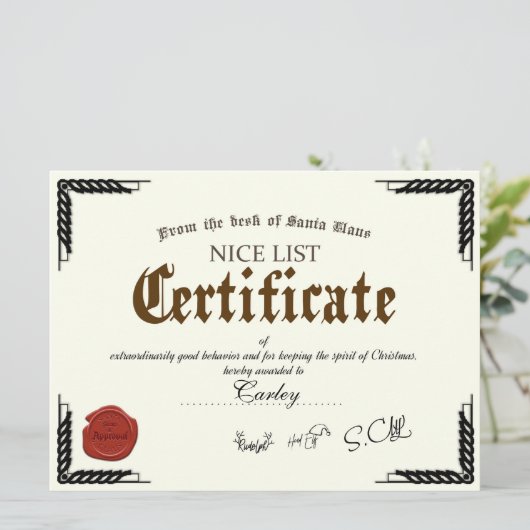 Offizielle Weihnachtskarte Einladung (Stehend Vorderseite)