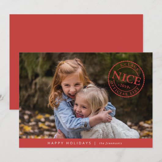 Offizielle Weihnachtskarte Feiertagskarte (Vorne/Hinten)