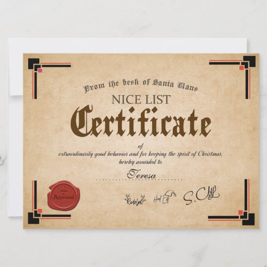 Offizielle Weihnachtskarte Karte (Vorderseite)