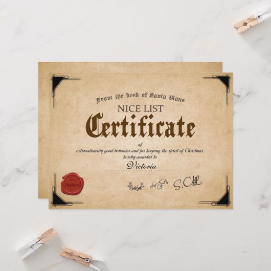 Offizielle Weihnachtskarte Karte (Vorderseite/Rückseite Beispiel)