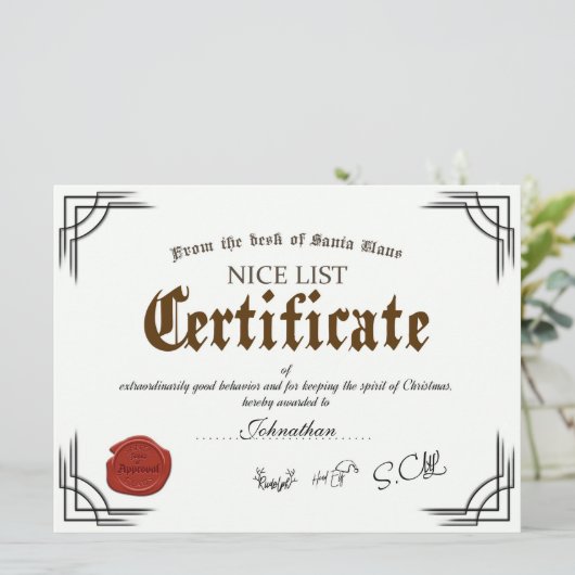 Offizielle Weihnachtskarte Karte (Stehend Vorderseite)