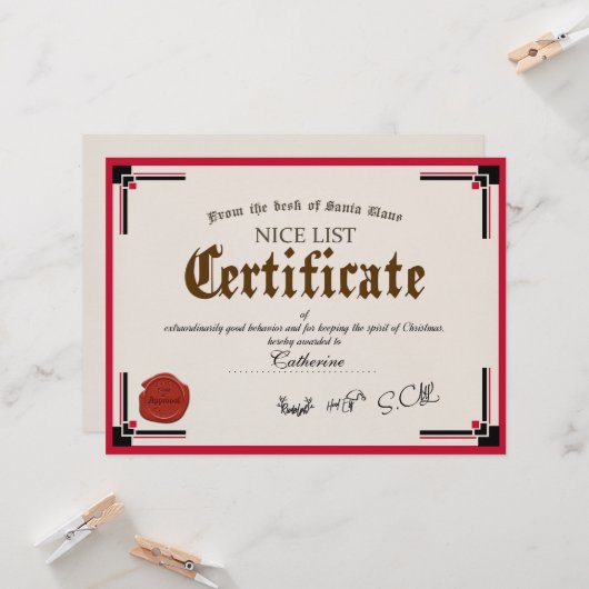 Offizielle Weihnachtskarte Karte (Vorderseite/Rückseite Beispiel)