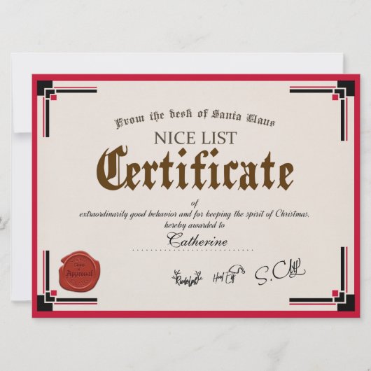 Offizielle Weihnachtskarte Karte (Vorderseite)