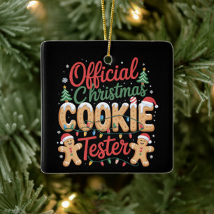 Offizielle Weihnachtsplätzchen-Testermannschaft We Keramikornament