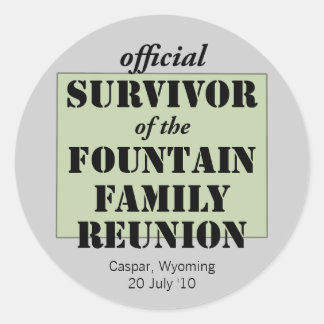 Offizielle Wiedersehen Survivor - Grün Runder Aufkleber