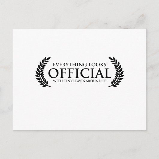 Offizielle winzige Blätter Postkarte (Vorderseite)