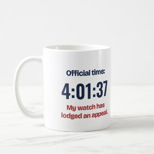 Offizielle Zeit Lustige Personalisierte Marathon-F Kaffeetasse