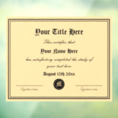 Offizielle Zertifikatvorlage Fensteraufkleber (Blatt 3)