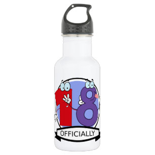 Offizieller 18. Geburtstagszahl Edelstahlflasche