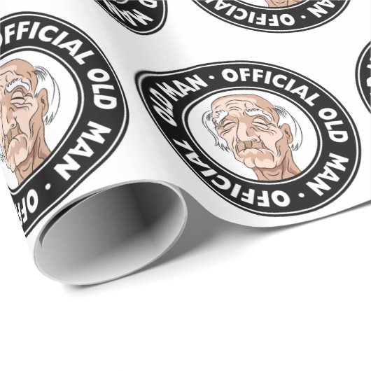 Offizieller alter Mann Geschenkpapier (Rolleneckpunkt)