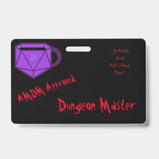 Offizieller AMDM Dungeon Master Ausweis (Vorderseite)