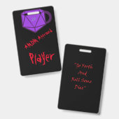 Offizieller AMDM-Spieler-Tag Ausweis (Vorder- & Rückseite)