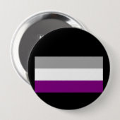 OFFIZIELLER ASEXUELLER FLAG BUTTON (Vorne & Hinten)