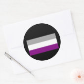OFFIZIELLER ASEXUELLER FLAG RUNDER AUFKLEBER (Umschlag)