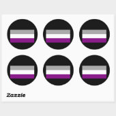 OFFIZIELLER ASEXUELLER FLAG RUNDER AUFKLEBER (Blatt)