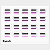 OFFIZIELLER ASEXUELLER FLAG RUNDER AUFKLEBER (Blatt)