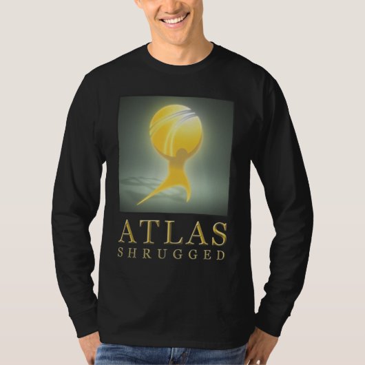 Offizieller Atlas zuckte langes Schwarzes T T-Shirt (Vorderseite)