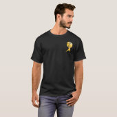 Offizieller Atlas zuckte T - Schwarzes u. Gold T-Shirt (Vorne ganz)