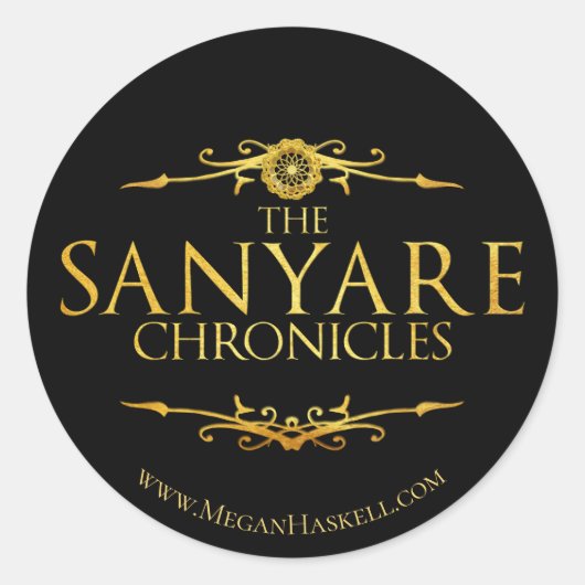 Offizieller Aufkleber für die Sanyare Chronicles (Vorderseite)