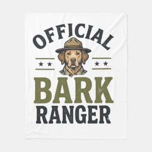 Offizieller Bark Ranger Hund Vintage Grafik_1 Fleecedecke