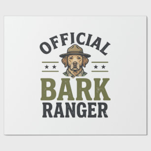 Offizieller Bark Ranger Hund Vintage Grafik_1 Geschenkpapier