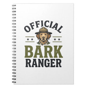Offizieller Bark Ranger Hund Vintage Grafik_1 Notizblock