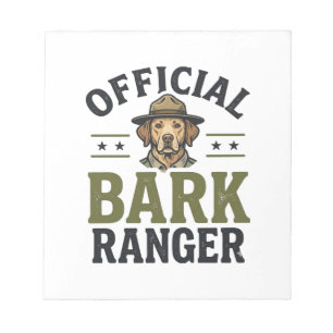 Offizieller Bark Ranger Hund Vintage Grafik_1 Notizblock