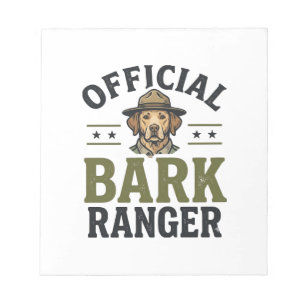 Offizieller Bark Ranger Hund Vintage Grafik_1 Notizblock