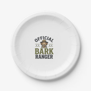 Offizieller Bark Ranger Hund Vintage Grafik_1 Pappteller