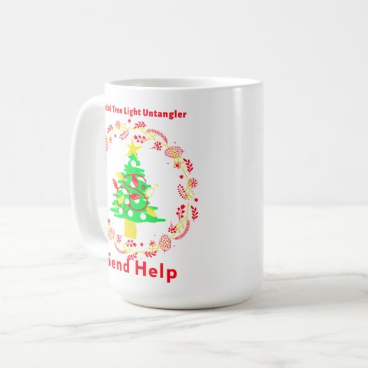 Offizieller Baumhellentänger - Hilfe senden Kaffeetasse (Vorderseite Links)