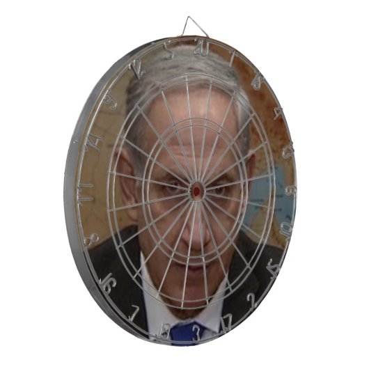 offizieller Benjamin Netanjahu Dartboard Dartscheibe (Vorderseite Links)