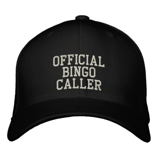 Offizieller BINGO Caller bestickter Hut (Vorderseite)