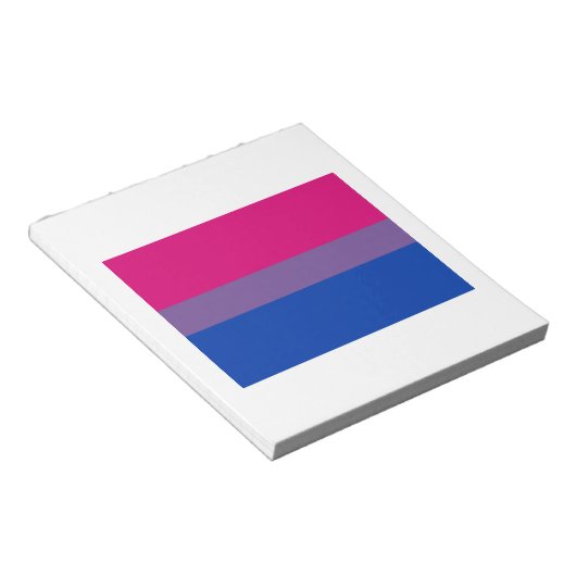 OFFIZIELLER BISEXUELLER PRIDE FLAG NOTIZBLOCK (angewinkelt)