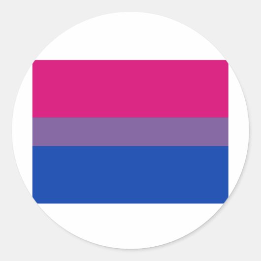 OFFIZIELLER BISEXUELLER PRIDE FLAG RUNDER AUFKLEBER (Vorderseite)