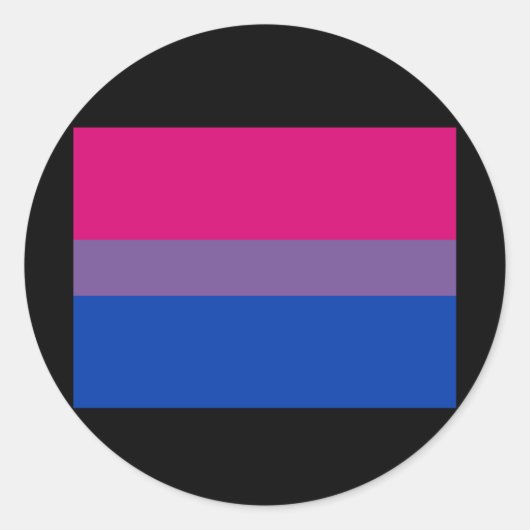 OFFIZIELLER BISEXUELLER PRIDE FLAG RUNDER AUFKLEBER (Vorderseite)