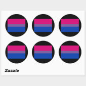 OFFIZIELLER BISEXUELLER PRIDE FLAG RUNDER AUFKLEBER (Blatt)