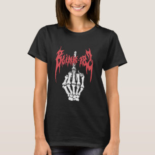 Offizieller Blink 182 Skelett Finger T-Shirt