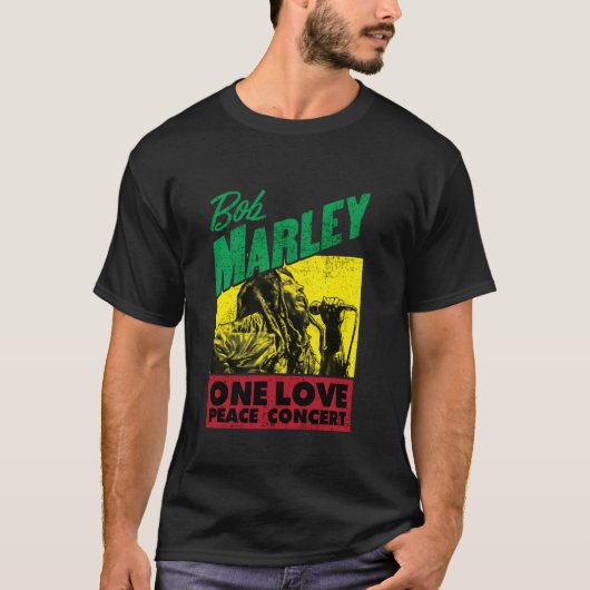 Offizieller Bob Marley One Liebe Friedenskonzert T-Shirt (Vorderseite)