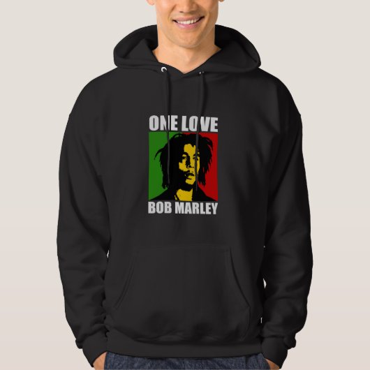 Offizieller Bob Marley One Liebe Rasta Hoodie (Vorderseite)