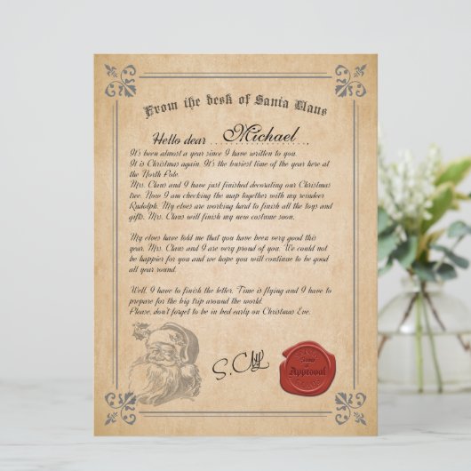 Offizieller Brief der Weihnachtskarte Einladung (Stehend Vorderseite)