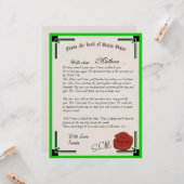 Offizieller Brief der Weihnachtskarte Karte (Vorderseite/Rückseite Beispiel)