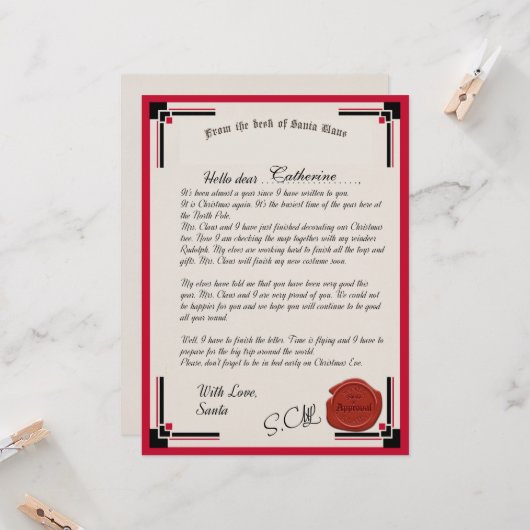 Offizieller Brief der Weihnachtskarte Karte (Vorderseite/Rückseite Beispiel)