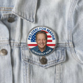 Offizieller Button Peluski für Bürgermeister (Beispiel)