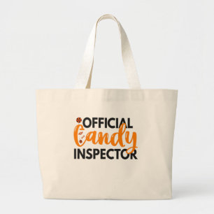 Offizieller Candy Inspector Funny Halloween Lecker Jumbo Stoffbeutel