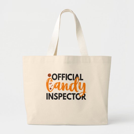 Offizieller Candy Inspector Funny Halloween Lecker Jumbo Stoffbeutel (Vorne)
