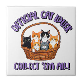 Offizieller Cat Lover - Sammlung "Em All Fliese