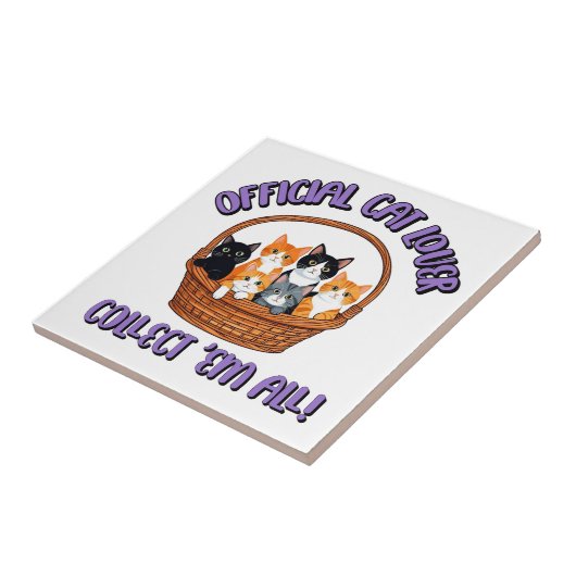 Offizieller Cat Lover - Sammlung "Em All Fliese (Seite)