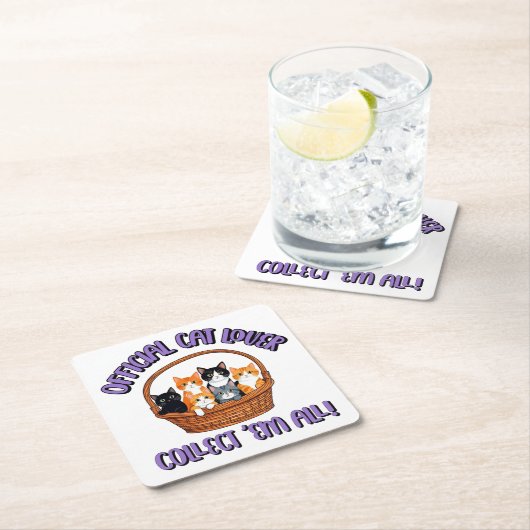 Offizieller Cat Lover - Sammlung "Em All Rechteckiger Pappuntersetzer (Vor Ort)